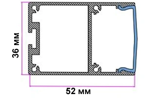 Профиль ARH-LINE-3750-2000 ANOD (Arlight, Алюминий)