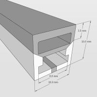Cиликоновая оболочка T1010 S36 (10*10mm, трехстороннее свечение, pcb 6mm)