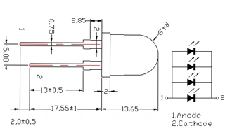 Светодиод ARL-10080PGC4-20 (Arlight, 10мм (круглый))