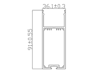 Алюминиевый профиль LC3590 176 (2000х35х90мм с рассеивателем)