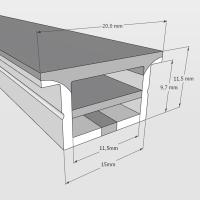 Cиликоновая оболочка встраиваемая T1510 S31 (15*10mm, pcb 10mm)