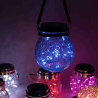 Светильник декоративный горшочек на солнечных батареях, blue, GOR3