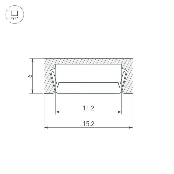 Профиль U-15 Anod (с экраном) — 2000мм