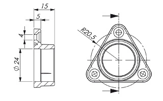 Держатель в шкаф для ALU-ROUND (Arlight, Пластик)