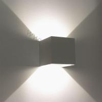 Светильник настенный светодиодный JH-BD-B08 DHL29 (220V, 2х3W, белый корпус, IP65, warm white)