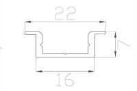 Алюминиевый профиль LC-LPV-0722 169 (2000х22/16х7мм с рассеивателем)