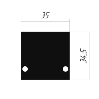 Заглушки для профиля LINE 3535 ral9003