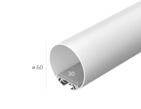 Алюминиевый LED профиль TUBE 60 с экраном — 2500mm