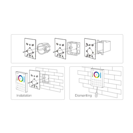 Сенсорная панель Mi-Light B8 P211 (RGB/RGBW/RGB+CCT, 1-8 zone, 2.4GHz)
