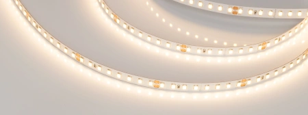 Светодиодная Лента RT-A128-8mm 24V Warm2700 (9.6 W/m, IP20, 2835, 5m) (Arlight, высок.эфф.150 лм/Вт)