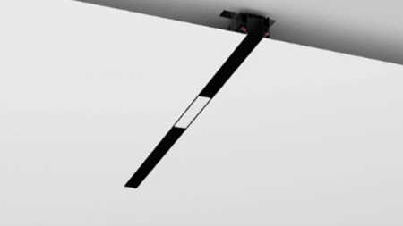 Трек SY низковольтный встраиваемый в натяжной потолок без провода питания, черный SY-601201-CL-2-BL