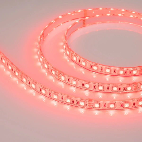Светодиодная Лента герметичная RTW-PU-B60-12.5mm 24V RGB (14.4 W/m, IP68, Wire 2m, 5m) (Arlight, -)