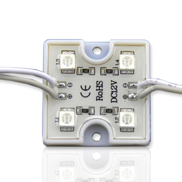 Светодиодный модуль квадратный 5050-4 (1,44W, 12V, Green)