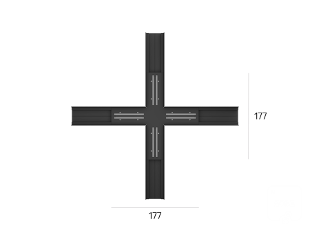 Угловой соединительный коннектор питания 6063 TrackLine
