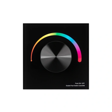 Панель SMART-P8-RGB-G-IN Black (12-24V, 3x4A, Rotary, 2.4G) (Arlight, IP20 Пластик, 5 лет)
