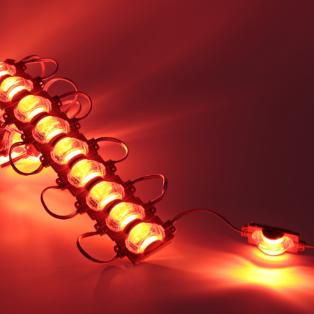 Светодиодный модуль 3 led 2835 MOD107 (12V, 1.5W, red, IP65)