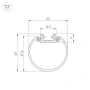 Профиль ROUND-D40-2000 ANOD (Arlight, Алюминий)
