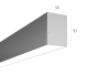 Линейный светильник LINE5070П (RAL9005 3000mm LT70 — 3K 98W)