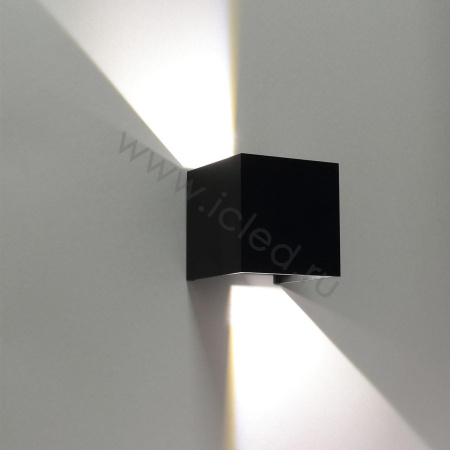 Светильник настенный светодиодный JH-BD-B08 DHL30 (220V, 2х3W, черный корпус, IP65, warm white)