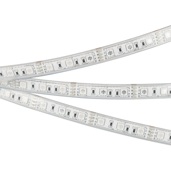 Светодиодная Лента герметичная RTW-PU-B60-12.5mm 12V RGB (14.4 W/m, IP68, Wire 2m, 5m) (Arlight, -)