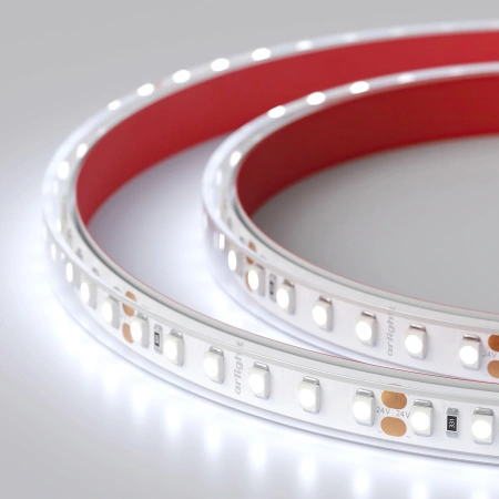 Светодиодная Лента RTW 2-5000PGS 24V Cool 2x (3528, 600 LED, LUX) (Arlight, 9.6 Вт/м, IP67)