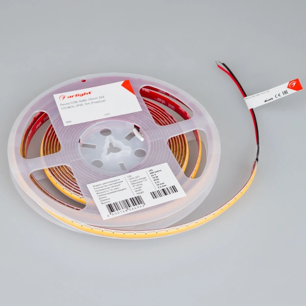 Светодиодная Лента COB-X480-10mm 24V Day4000 (10 W/m, IP20, 5m, FreeCut) (Arlight, Свободная резка)