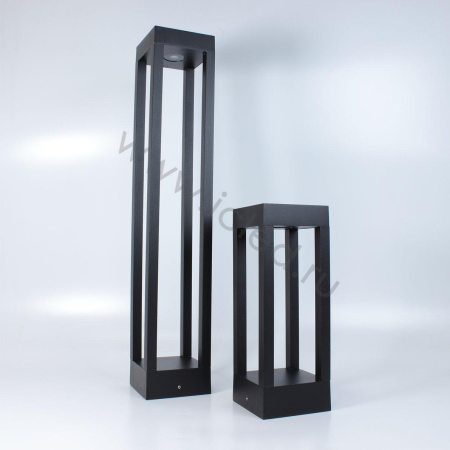 Уличный светильник столбик JH-BD-B18 DHL37 (220V, 7W, черный корпус, 300mm, IP65, warm white)