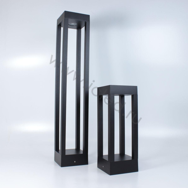 Уличный светильник столбик JH-BD-B18 DHL37 (220V, 7W, черный корпус, 300mm, IP65, warm white)