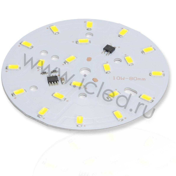 Светодиодная матрица 5730, 20 led, 220V, 10W, Ф80mm, D162, warm white