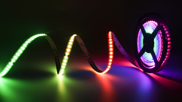 Лента светодиодная DOT, 140 LED/м, 11,52 Вт/м, 24В, IP20, Цвет: RGB Spi