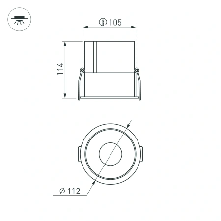 Светильник MS-ATLAS-BUILT-R112-35W Day4000 (BK-BK, 30 deg, 230V) (Arlight, IP20 Металл, 5 лет)
