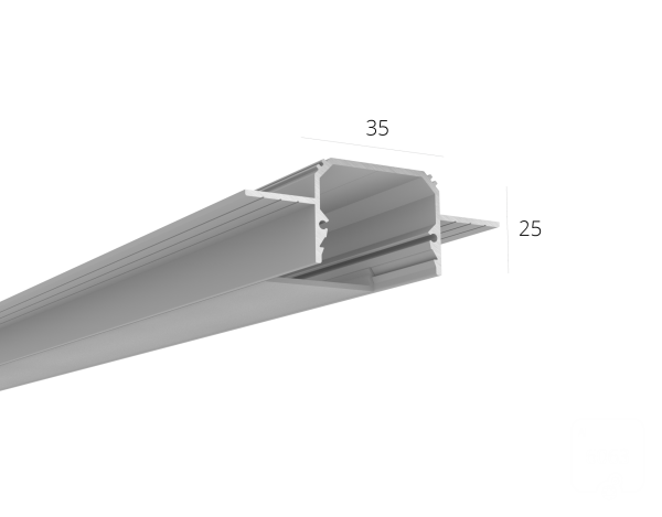 Алюминиевый LED профиль LINE 3525 FANTOM LT70 (с экраном) — 2000мм