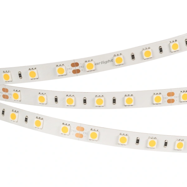 Светодиодная Лента RT-B60-10mm 24V Warm2400 (14.4 W/m, IP20, 5060, 5m) (Arlight, 14.4 Вт/м, IP20)