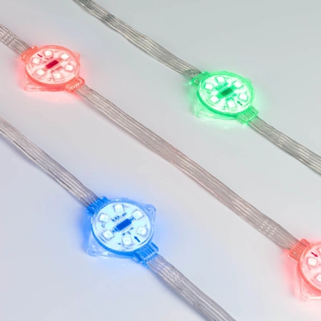 Модуль управляемый VISOR-DMX-5060-6-24V RGB 120deg (D40x12mm, 1.5W, IP68) (Arlight, Пластик, 3 года)