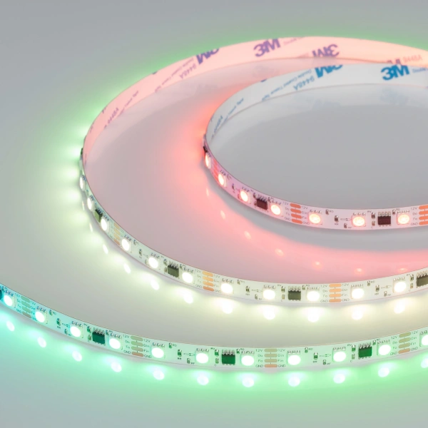 Светодиодная Лента SPI-B60-10mm 12V RGB-PX3-BPT (12 W/m, IP20, 5060, 5m) (Arlight, бегущий огонь)