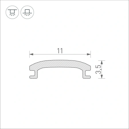 Экран STRETCH-SHADOW-10m OPAL-PVC (A2-CONTOUR-PRO) (Arlight, -)