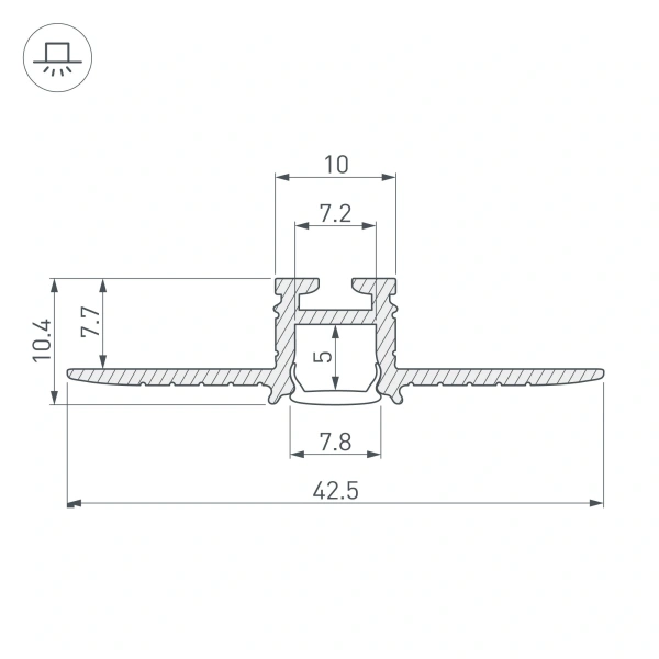 Профиль PIK-F-HIDE-2000 (Arlight, Алюминий)
