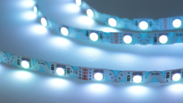 Светодиодная лента S-образная 5050, 48led/m, RGB, 12V, IP20, BA9