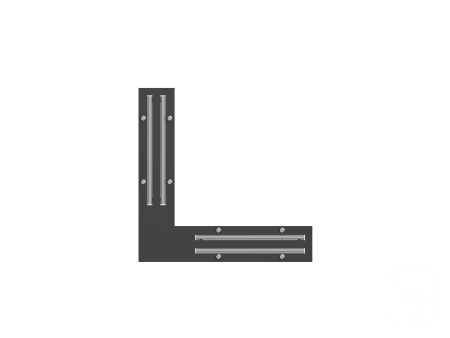 Угловой соединительный коннектор питания 6063 TrackLine