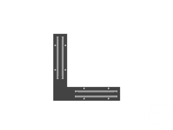 Угловой соединительный коннектор питания 6063 TrackLine