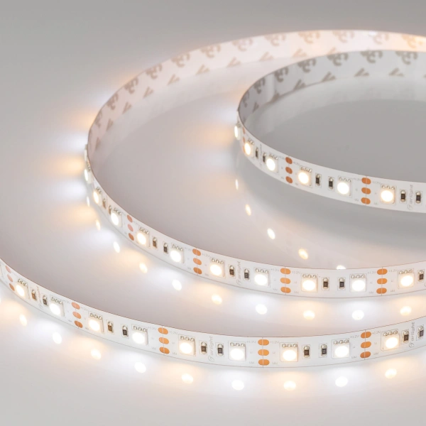 Светодиодная Лента RT-B60-12mm 12V White-MIX (14.4 W/m, IP20, 5060, 5m) (Arlight, Изменяемая ЦТ)