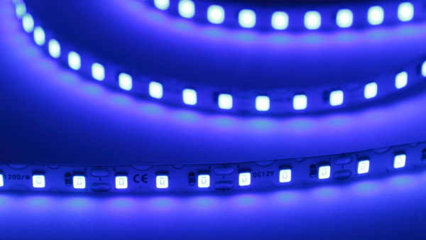 Светодиодная лента S-образная 2835, 120led/m, blue, 12V, IP20, BA5