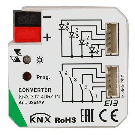 INTELLIGENT ARLIGHT Конвертер KNX-309-4DRY-IN (BUS) (IARL, Пластик)