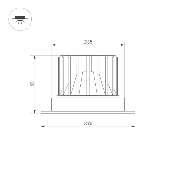Светильник MS-ATLAS-TRIMLESS-R50-6W Day4000 (BK, 40deg, 230V) (Arlight, IP20 Металл, 5 лет)