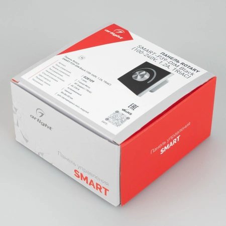 Панель SMART-P37-DIM-IN Black (230V, 1.2A, TRIAC, Rotary, 2.4G) (Arlight, IP20 Пластик, 5 лет)