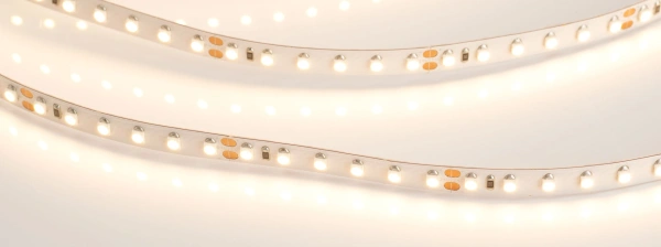 Светодиодная Лента RT 2-5000 24V Warm2400 2x (3528, 600 LED, LUX) (Arlight, 9.6 Вт/м, IP20)