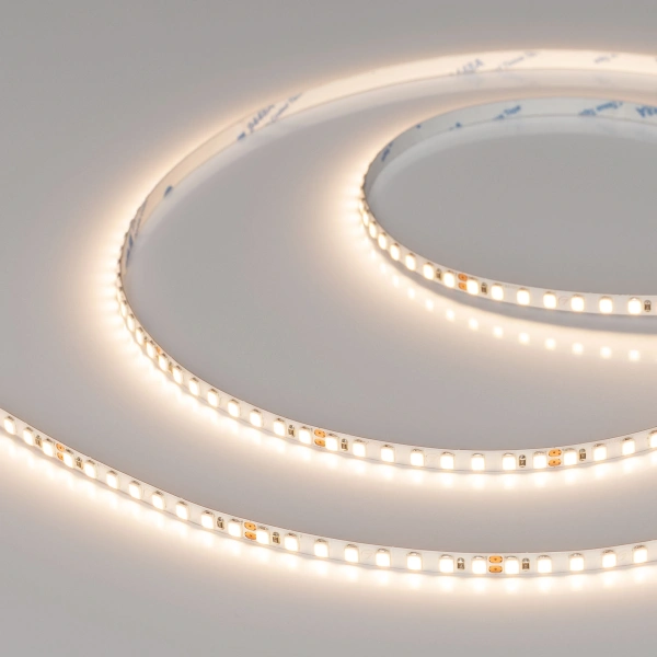 Светодиодная Лента RT-A160-5mm 24V Warm3500 (15 W/m, IP20, 2835, 5m) (Arlight, Открытый)