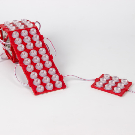 Светодиодный модуль 9 led 3030 MOD121 (12V, 5W, red, IP65)