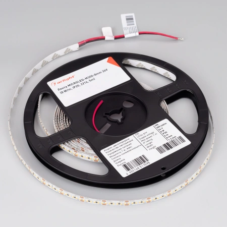 Светодиодная Лента MICROLED-M300-8mm 24V Cool 8K (8 W/m, IP20, 2216, 5m) (Arlight, 8 Вт/м, IP20)