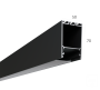 Алюминиевый LED профиль LINE 5070 ral9003 LT70 (с экраном) — 2500мм